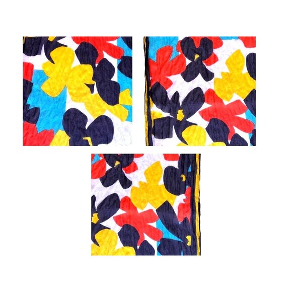 Vintage Flower Power Scarf Long Tassels 74 in L x 31 in W Rectangle Tabl… - Picture 4 of 12